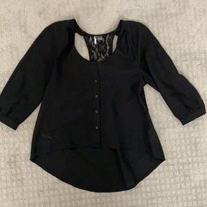 Urban outfitters black cutout lace top sz XS